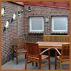 Terrasse im Ferienhaus Wattwurm
